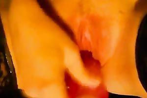 I engulf a marital-device and stuff my hairless gap with the sex toy