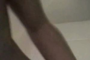 Big bottomed ebon sweetheart Debbie rides beefy white dong on top