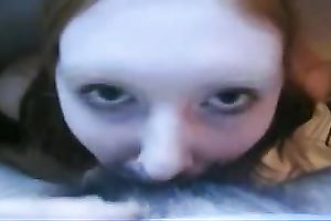 Ginger head college honey deepthroats my bog 10-Pounder with ease