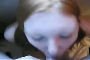 Ginger head college honey deepthroats my bog 10-Pounder with ease