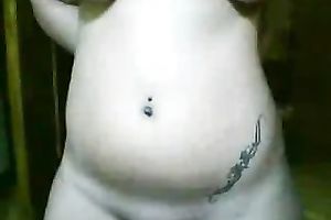 Wondrous lascivious all alone obese wife fingering her own bawdy cleft
