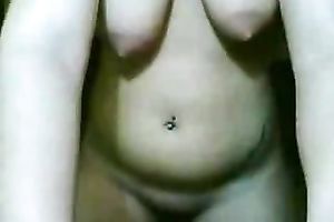 Wondrous lascivious all alone obese wife fingering her own bawdy cleft