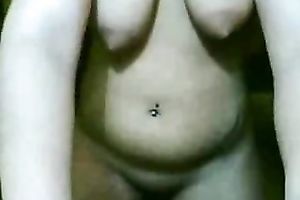 Wondrous lascivious all alone obese wife fingering her own bawdy cleft