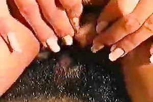 She likes playing with that foamy and creamy load of cum