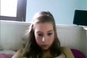 Teen cutie receives nasty for her boyfriend on the bed