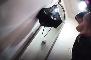 Hidden camera filming sexy curvy mother I'd like to fuck in changing room