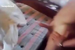 Perverted girlfriend being spit roasted in front of the camera