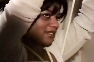 Cute and hawt ebon chick got her taut pussy gangbanged hard