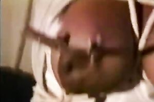 Cute and hawt ebon chick got her taut pussy gangbanged hard