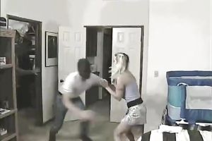 Slutty blonde honey loved double penetration of her back holes