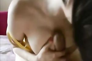 Big boobed nerdy brunette hair slut rides my penis on livecam