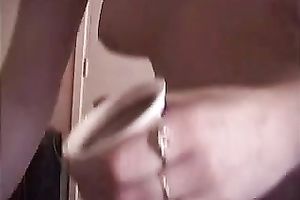 Dirty girlfriend putting chocolate on her teats and cum-hole