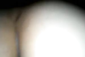 My hot gf lies on her tummy and I play with her juicy pussy