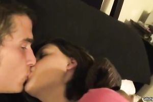 Big wazoo brunette hair gf films me licking her large mangos on her camera phone