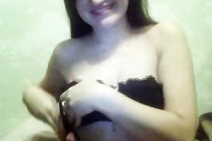 Amateur brunette cheating wife is feeling frisky and craves to play