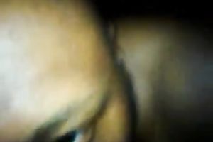 My shaved headed spouse eats my snatch on a pov cam