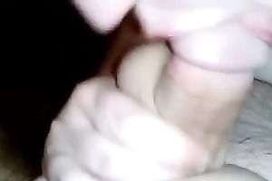 Pale overweight dark head GF of mine gives a actually terrific blowjob