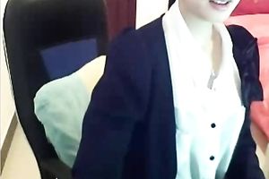 Secretary got likewise horny whilst chatting on camera