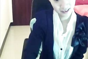 Secretary got likewise horny whilst chatting on camera