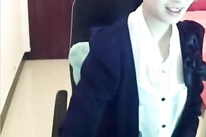 Secretary got likewise horny whilst chatting on camera