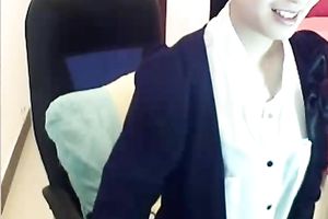 Secretary got likewise horny whilst chatting on camera