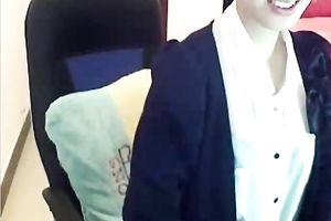 Secretary got likewise horny whilst chatting on camera