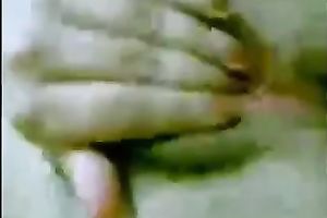 Ugly Arab chick with svelte natural body masturbating on web camera