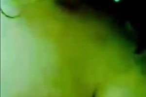 Ugly Arab chick with svelte natural body masturbating on web camera