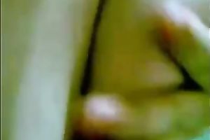 Ugly Arab chick with svelte natural body masturbating on web camera