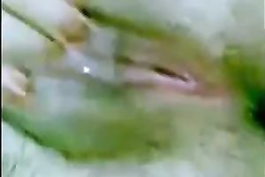 Ugly Arab chick with svelte natural body masturbating on web camera