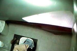 My girlfriend discovered that hidden web camera on the ceiling in the washroom