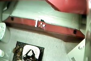 My girlfriend discovered that hidden web camera on the ceiling in the washroom