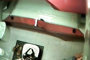 My girlfriend discovered that hidden web camera on the ceiling in the washroom