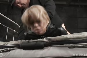 Blonde milf with large bra buddies fed with dark 10-Pounder and screwed