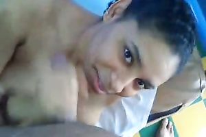 Dark skinned Latina GF blows my BBC and takes large facial