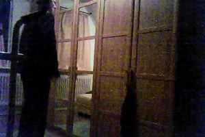 Girlfriend Anja clothes in the morning