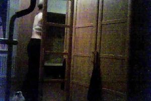 Girlfriend Anja clothes in the morning