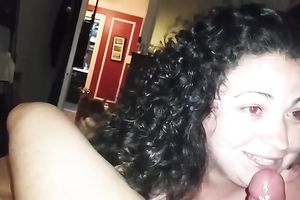 Chubby Latin MILF engulfing my 10-Pounder like thirsty hooker