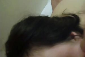 Hefty big beautiful woman bitch wishes me to cum on her face in the washroom