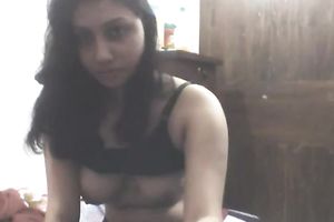 Busty Bengali lovely legal age teenager honey pulls out her pantoons afresh