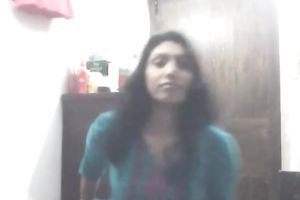 Busty Bengali lovely legal age teenager honey pulls out her pantoons afresh