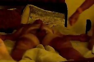 Chunky brunette hair girl is engulfing my schlong on the web camera