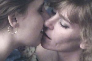 Couple of curvy lesbo milfs play with every other's wet twats