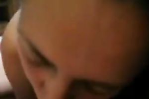 Sweet breasty girlfriend with black hair sucked my prick dry