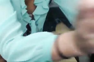 Nerdy law student in glasses was taped on my friend's webcam whilst masturbating