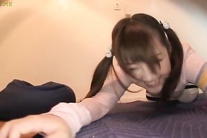 Webcam solo with my overweight Asian ex GF playing with a dildo