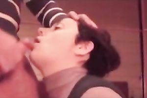 Milf Italian dilettante black cock slut hungrily sucked my schlong on livecam