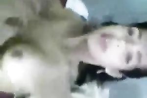 Dark haired perverted dark brown girlie gets pussy eaten by her BF in sex tape