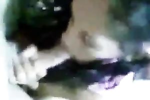 Dark haired perverted dark brown girlie gets pussy eaten by her BF in sex tape