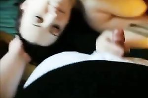 Busty dark brown sweetie gives me some really amazing bowjob